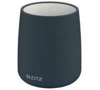 Leitz Cosy Velvet Grey Ceramic Minimalist Home Office Desk Bathroom Sink Décor Pen Pencil Stationery Storage Toothbrush Holder Pot