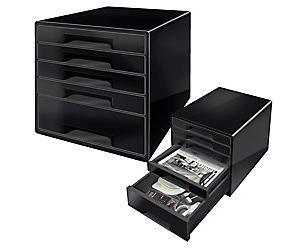 Leitz Cube Drawer Unit Black 5 Drawers 28.7 x 36.3 x 27 cm A4 Maxi