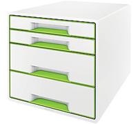 Leitz Desktop Drawers Green 4 Drawers 28.7 x 27 cm A4 Maxi