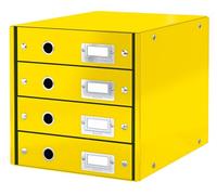 Leitz Drawer Cabinet, 4 Drawers, A4, Click and Store Range 60490016 - Yellow