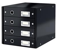 Leitz Drawer Cabinet, 4 Drawers, A4, Click and Store Range 60490095 - Black