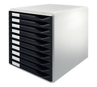 Leitz Drawer System Plastic Black 10 Drawers 28.5 x 35.5 x 29 cm A4