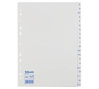 Leitz Economy A-Z Plastic dividers, A4, PP, 20 Sheets, White