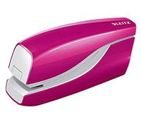 Leitz Electric Stapler, 10 Sheet Capacity, Battery Powered, WOW Range, 55661023 - Metallic Pink