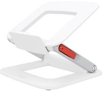 Leitz Height Adjustable Multi-Angle Laptop Stand, Six Pre-Set Height & Angle Combinations, Compact Footprint, Desktop/Tabletop Riser Stand, For 13" - 15" Laptops/Monitors, Ergo Range, White, 64240001