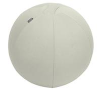 Leitz Ergo Active Sitting Ball with Stopper Function, Ergonomically Designed Desk Chair Alternative, 55cm Diameter, Includes Fabric Ball Cover, Hand Air Pump & 2 x Plugs, Light Grey, 65410085