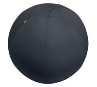 Leitz Ergo Active Sitting Ball with Stopper Function, Ergonomically Designed Desk Chair Alternative, 75cm Diameter, Includes Fabric Ball Cover, Hand Air Pump & 2 x Plugs, Velvet Grey, 65430089