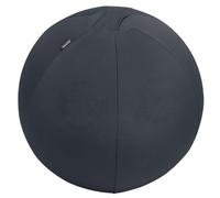 Leitz Ergo Active Sitting Ball with Stopper Function, Ergonomically Designed Desk Chair Alternative, 55cm Diameter, Includes Fabric Ball Cover, Hand Air Pump & 2 x Plugs, Velvet Grey, 65410089