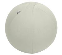 Leitz Ergo Active Sitting Ball with Stopper Function, Ergonomically Designed Desk Chair Alternative, 55cm Diameter, Includes Fabric Ball Cover, Hand Air Pump & 2 x Plugs, Light Grey, 65410085
