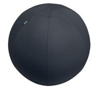 Leitz Ergo Active Sitting Ball with Stopper Function, Ergonomically Designed Desk Chair Alternative, 75cm Diameter, Includes Fabric Ball Cover, Hand Air Pump & 2 x Plugs, Velvet Grey, 65430089