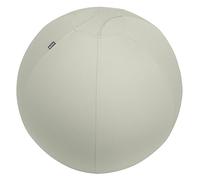 Leitz Ergo Active Sitting Ball with Stopper Function, Ergonomically Designed Desk Chair Alternative, 75cm Diameter, Includes Fabric Ball Cover, Hand Air Pump & 2 x Plugs, Light Grey, 65430085
