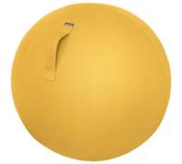 Leitz Active Sitting Ball, Ergonomically Designed Desk Chair Alternative, 65cm Diameter, Includes 100% Fabric Ball Cover, Inner Ball, Hand Air Pump & 2 x Plugs, Ergo Cosy Range, Warm Yellow, 52790019