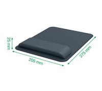 Leitz Ergo Mouse Pad with Height Adjustable Wrist Support for Standard Mouse 6517 Dark Grey