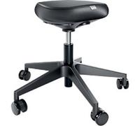 Leitz Ergo Sitting Stool With Wheels And Comfort Seat, Black