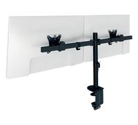 Leitz Ergo Slim Dual Monitor Arm, ergonomic space-saving design | Dual monitor stand for screens up to 32 inches and 10kg, IGR-certified, VESA, tilt swivel, home office, 95% steel