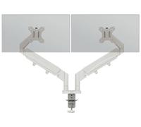 Leitz Ergo Space Saving Double Monitor Arm Mount for 17''-32" Monitors, Ergonomic Desk Stand with Left/Right Swivel, Tilt Rotation and a Load Capacity up to 18kg, VESA Plate, Light Grey, 65370085