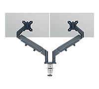 Leitz Ergo Space Saving Dual Monitor Arm 6537 Height Adjustable Up to 32" 1005 x 114 x 594 mm Grey