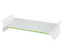 Leitz Ergo WOW Adjustable Monitor Stand, Two Height Settings, Green/White, 65040054
