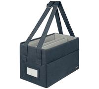 Leitz Fabric Compact Hot Desking Work Bag, Foldable Laptop Bag for Stationery & Accessories, w. Adjustable Carry Handles, 370 x 210 x 220 mm, Velvet Grey, 65760089