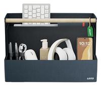 Leitz Fabric Desk Organiser, collapsible with wooden handle