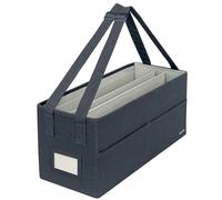 Leitz Fabric Hot Desking Work Bag & Storage Bag, Foldable Laptop Bag & Desk Tidy Organiser for Stationery & Laptop Accessories, w. Carry Handles, Velvet Grey, 64440089