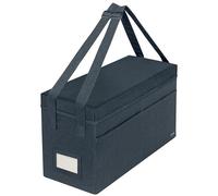 Leitz Fabric Hot Desking Work Bag with Lid - Foldable Laptop Bag, Desk Caddy & Craft Supply Organiser for Office, Home & School, w. 3 Compartments, Adjustable Handles & Name Tag, Velvet Grey
