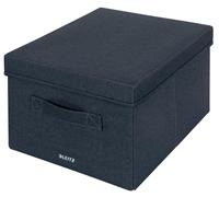 Leitz Fabric Storage Box with Lid, Set of 2 Cube Storage Unit Boxes, 28.5 x 38 x