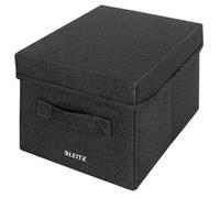 Leitz Fabric Storage Box with Lid Twinpack Small Grey 61460089