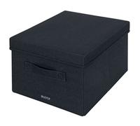 Leitz Fabric Storage Box with Lid Twinpack Medium Grey 61440089