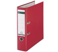 Leitz FSC Lever Arch File Plastic 80mm Spine A4 Red Ref 10101025 [Pack 10] + Free finchley Refill Pen