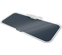 Leitz Glass Dry Wipe Desktop Whiteboard Pad, Cosy Range, Velvet Grey, 52690089