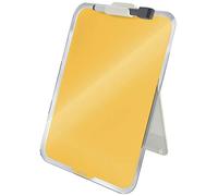 Leitz Glass Dry Wipe Personal Desktop Easel Whiteboard, Cosy Range, Warm Yellow, 39470019