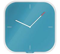 Leitz Cosy Silent Glass Office Bedroom Kitchen Wall Clock Calm Blue