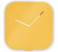 Leitz Glass Wall Clock, Cosy Range, Warm Yellow, 90170019,32 x 32 x 5 cm