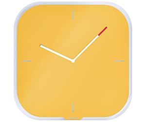 Leitz Glass Wall Clock, Cosy Range, Warm Yellow, 90170019,32 x 32 x 5 cm