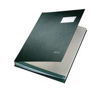 Leitz Hard Cover Signature Logbook Register Record Book 240x340mm Black 57000095