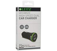 Leitz Complete High Speed Dual USB Car Charger 24W Black