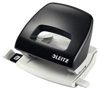 Leitz Hole Punch NeXXt 50380095 – 16-sheet, Guide bar with format markings, Metal/plastic, Black