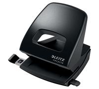 Leitz Hole Punch, 30 Sheets, Guide Bar with Format Markings, 100% Recyclable, Eco Friendly, NeXXt Recycle Range, 50030095, Black