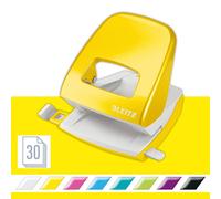 Leitz Hole Punch, 30 Sheets, Guide Bar with Format Markings, Metal, WOW Range, 5