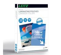 Leitz hot lamination pouches, A4, 100 pack, glossy, transparent, film thickness 100 mic, 33826