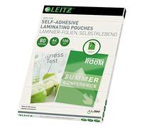 Leitz Adhesive A4 80 Microns Laminating Pouches 100 Units