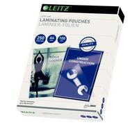 Leitz A4 Premium Laminating Pouches, 250 micron thick material, Glossy, UDT, Transparent, Pack of 100