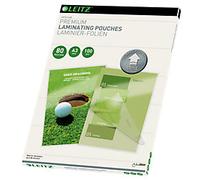 Leitz iLAM Premium Laminating Pouches A3 Glossy 80 microns (2 x 80) Transparent Pack of 100