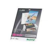 Leitz iLAM Ultra-premium Glossy A3 Laminating Pouches with UDT 125 microns Pack of 25