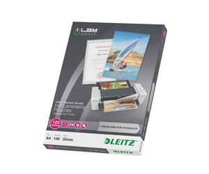 Leitz iLAM Ultra-premium Glossy A4 Laminating Pouches with UDT, 125 microns, Pack of 100
