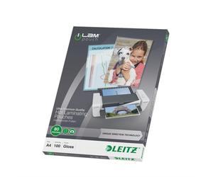 Leitz iLAM Ultra-premium Glossy A4 Laminating Pouches with UDT 80 microns. Pack of 100.