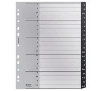 Leitz Index Folder Divider, 20 A-Z Tabs, A4, Extra Wide, 90% Recycled Plastic, E