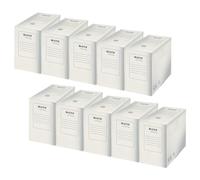 Leitz Infinity Archive Box, Pack of 20, 150 mm Spine Width, A4 Folding Cardboard with Lab, Storage for up to 1400 Sheets, Storage Box Made of 100% Acid-free Cardboard, White, Infinity Archive Series,