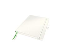 Leitz iPad Size Hard Cover Notebook, White (80 Sheets, Ruled, with 2 Bookmarks, 100 gsm Ivory Paper, Complete Range)